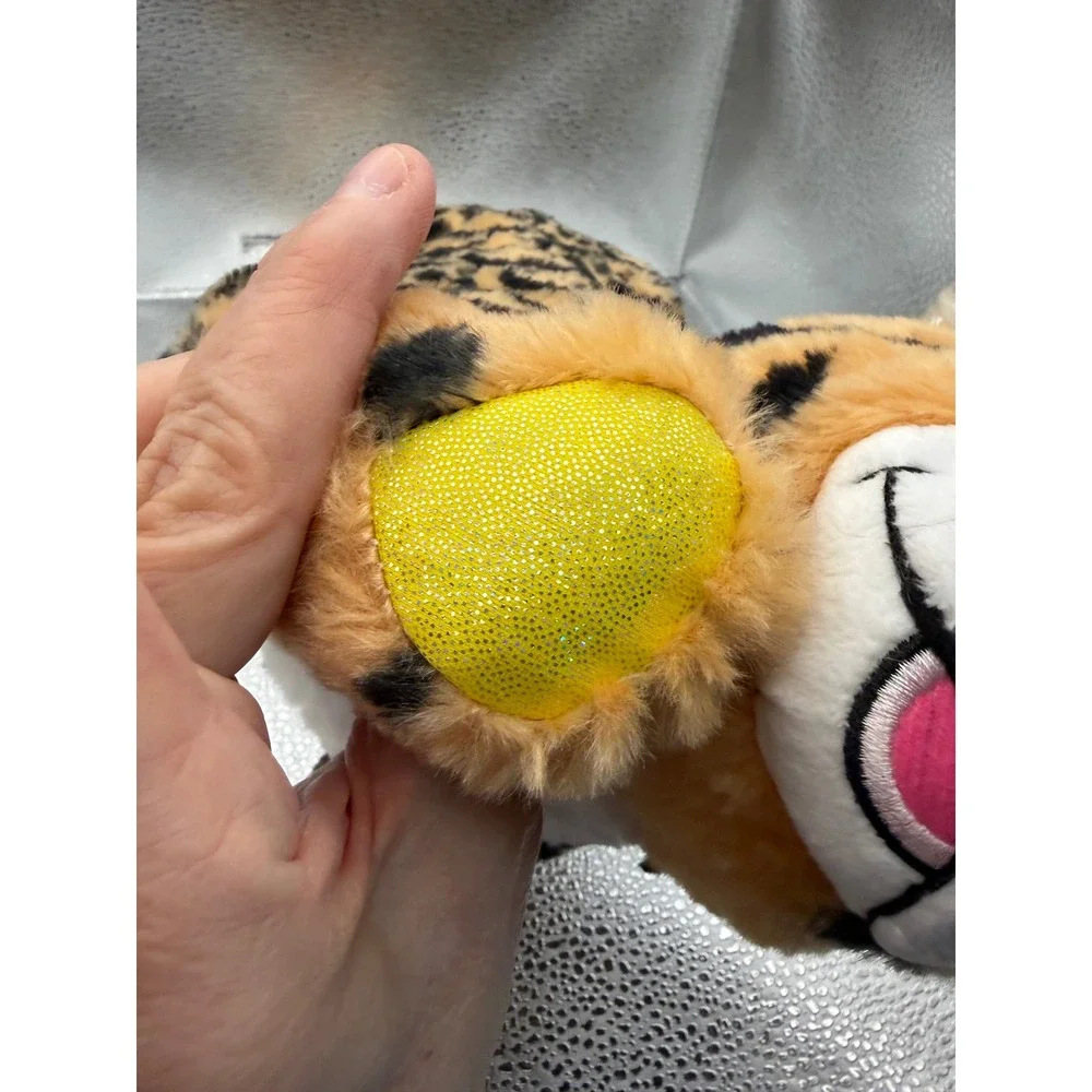 Kellytoy Brownie Brite Plush Leopard Go For Bold Yellow Glitter Paws 8201110283